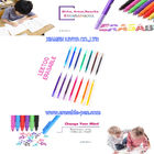20 رنگ Friction Clicker Refills Ref قلم قابل پاک کردن