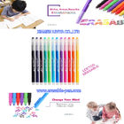 جوهر ترمو حساس 12 رنگ قلم های نشانگر پاک کننده Friction