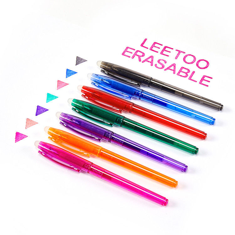 قلم های ژل قابل پاک کردن چند رنگ با پاک کن در بالا